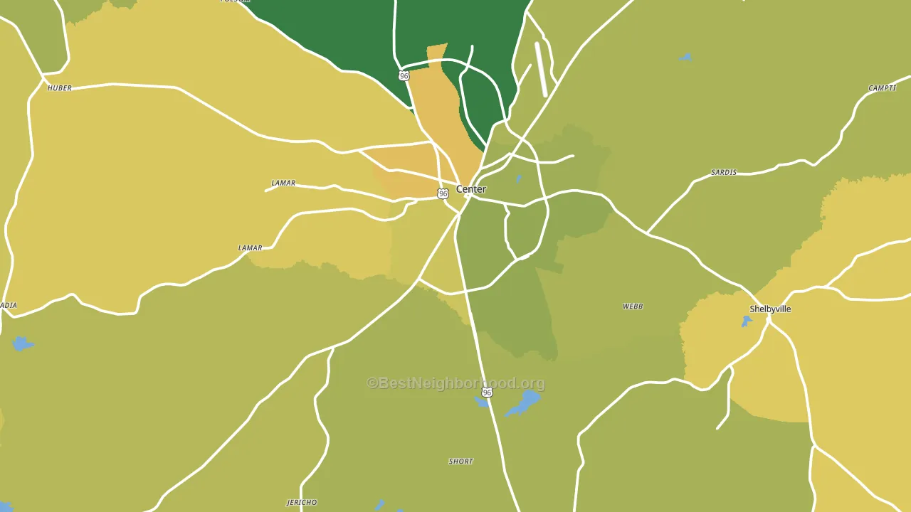 75935, TX block-group voter-turnout map