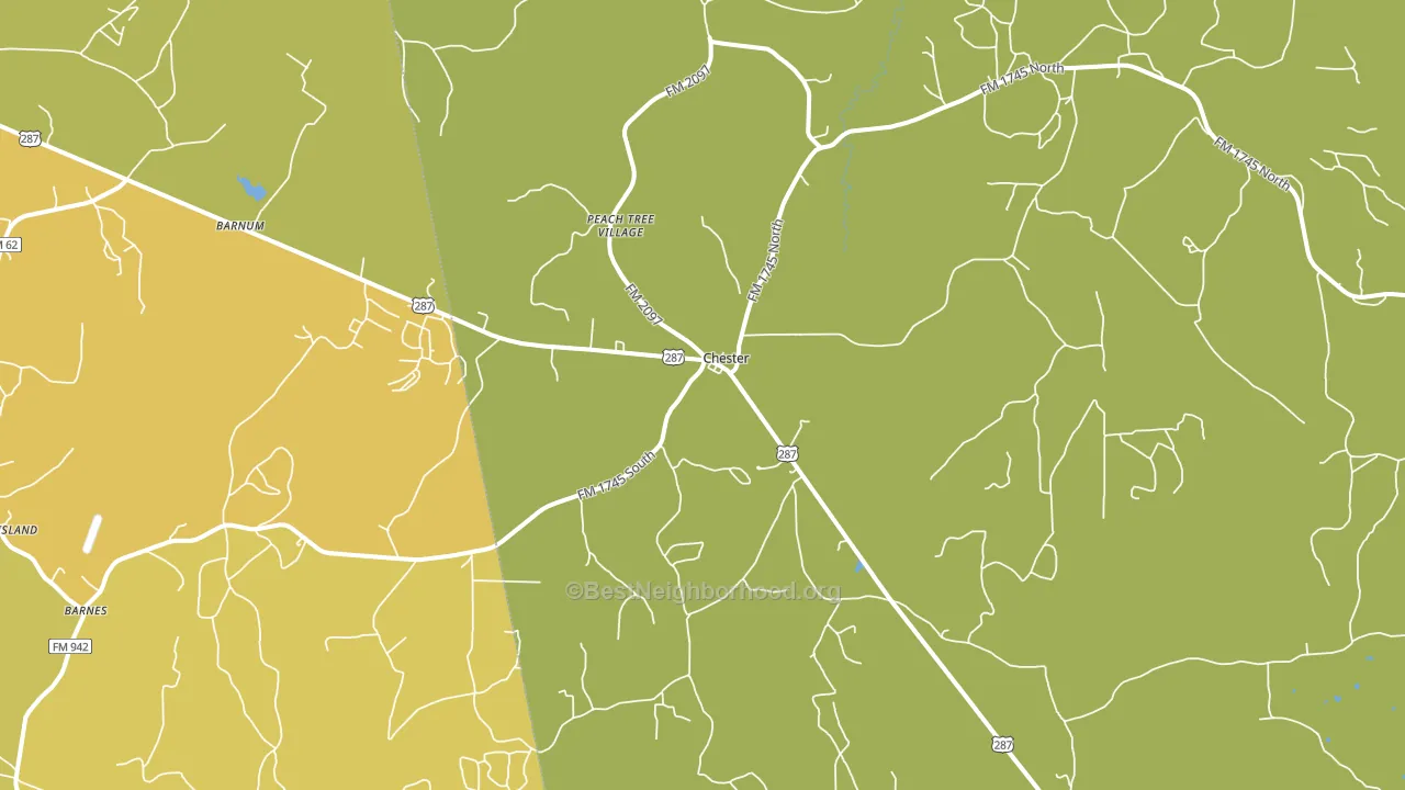 75936, TX block-group voter-turnout map