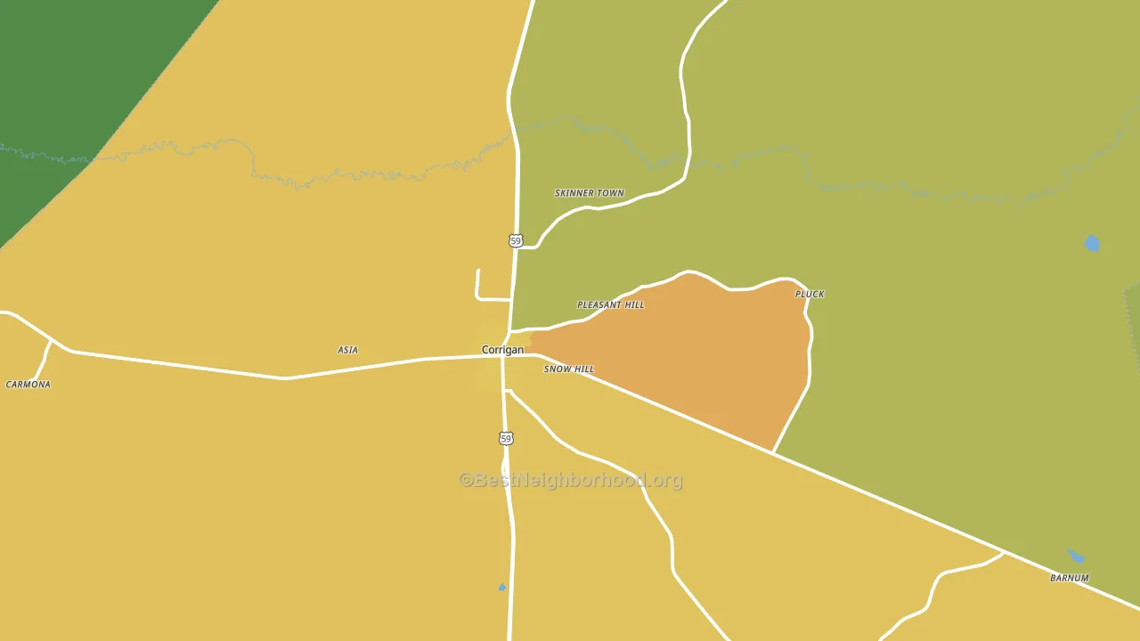 75939, TX block-group voter-turnout map