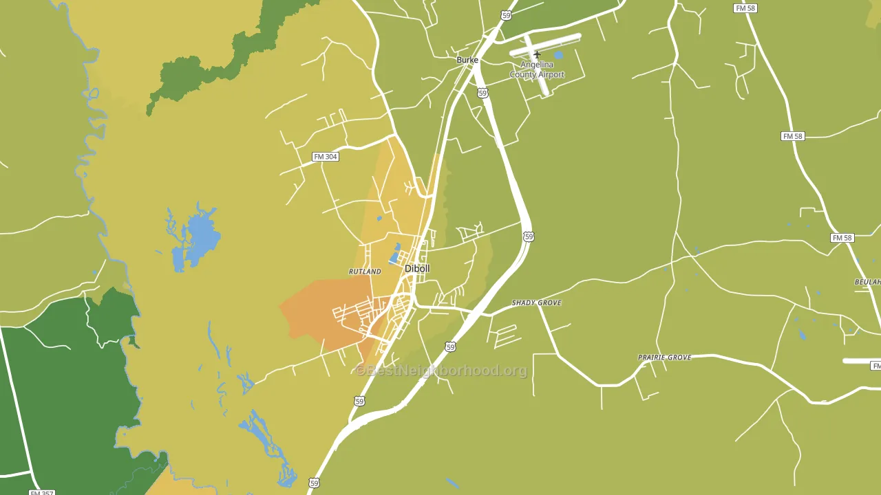 75941, TX block-group voter-turnout map