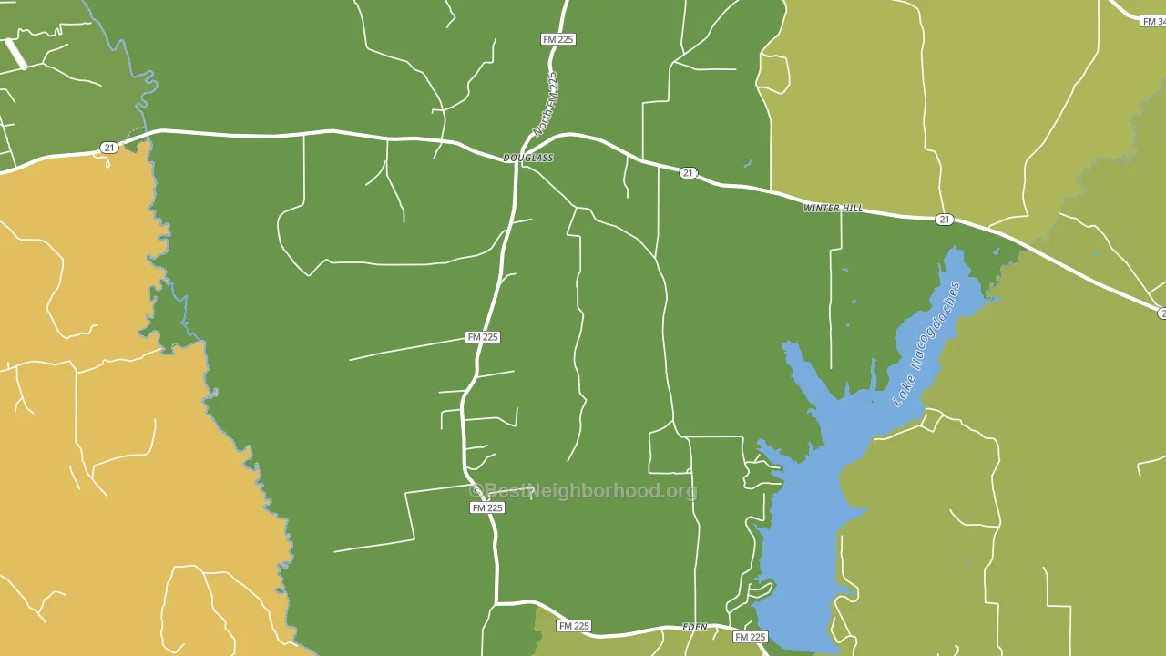 75943, TX block-group voter-turnout map