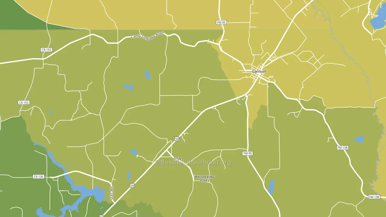 75946, TX block-group voter-turnout map