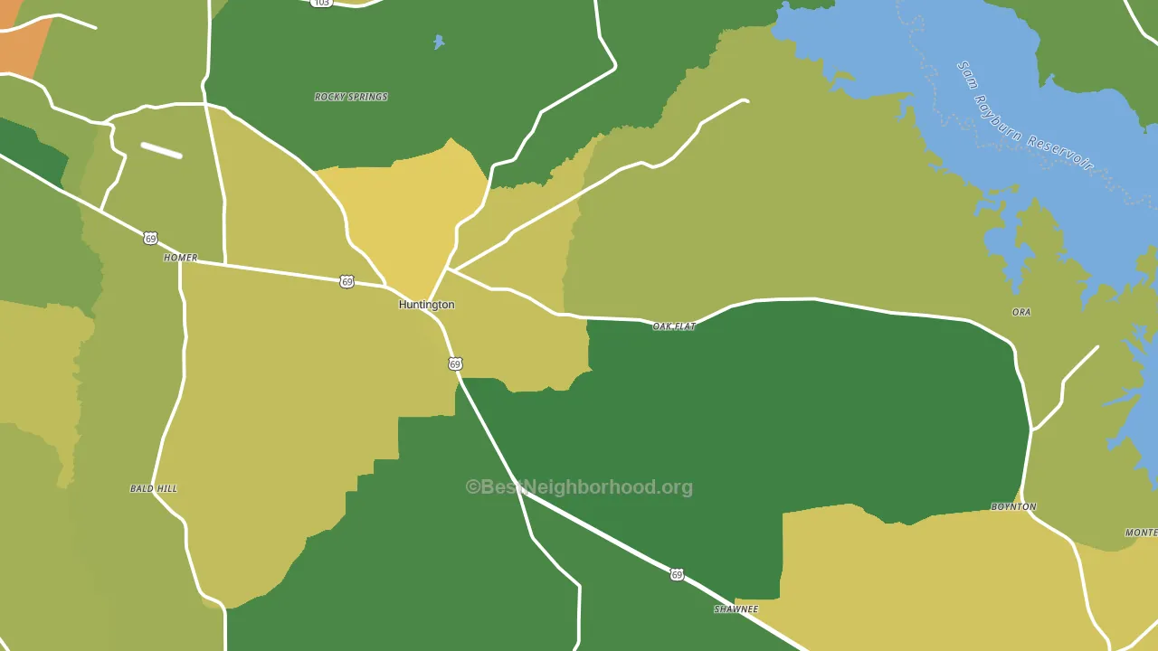 75949, TX block-group voter-turnout map