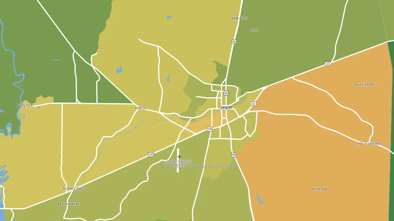 75951, TX block-group voter-turnout map