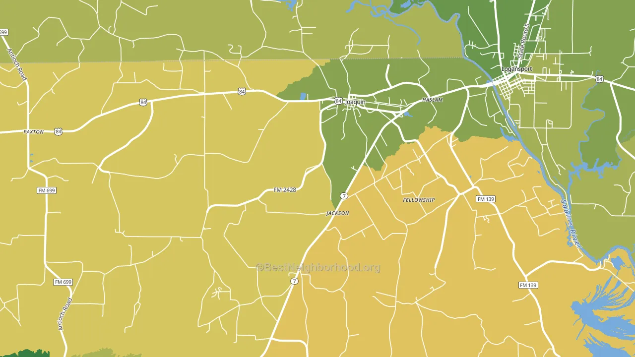 75954, TX block-group voter-turnout map