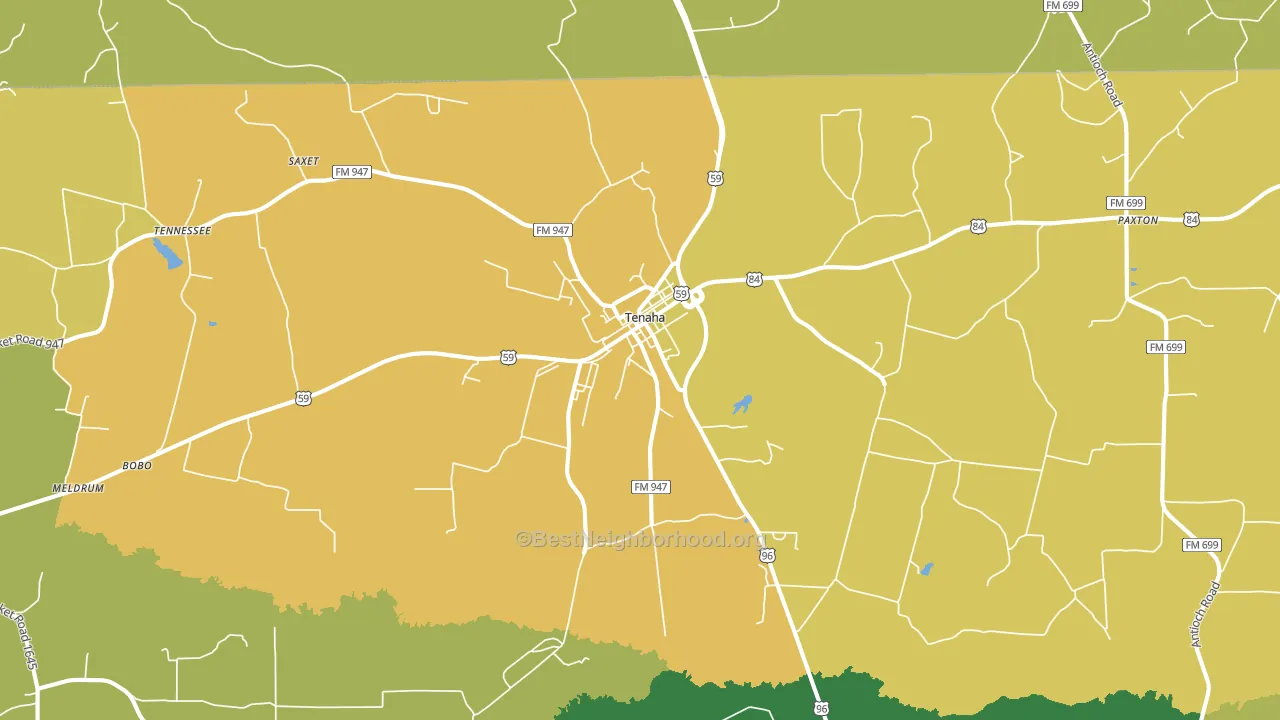 75974, TX block-group voter-turnout map