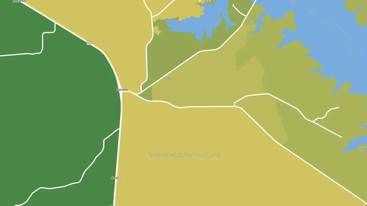 75980, TX block-group voter-turnout map