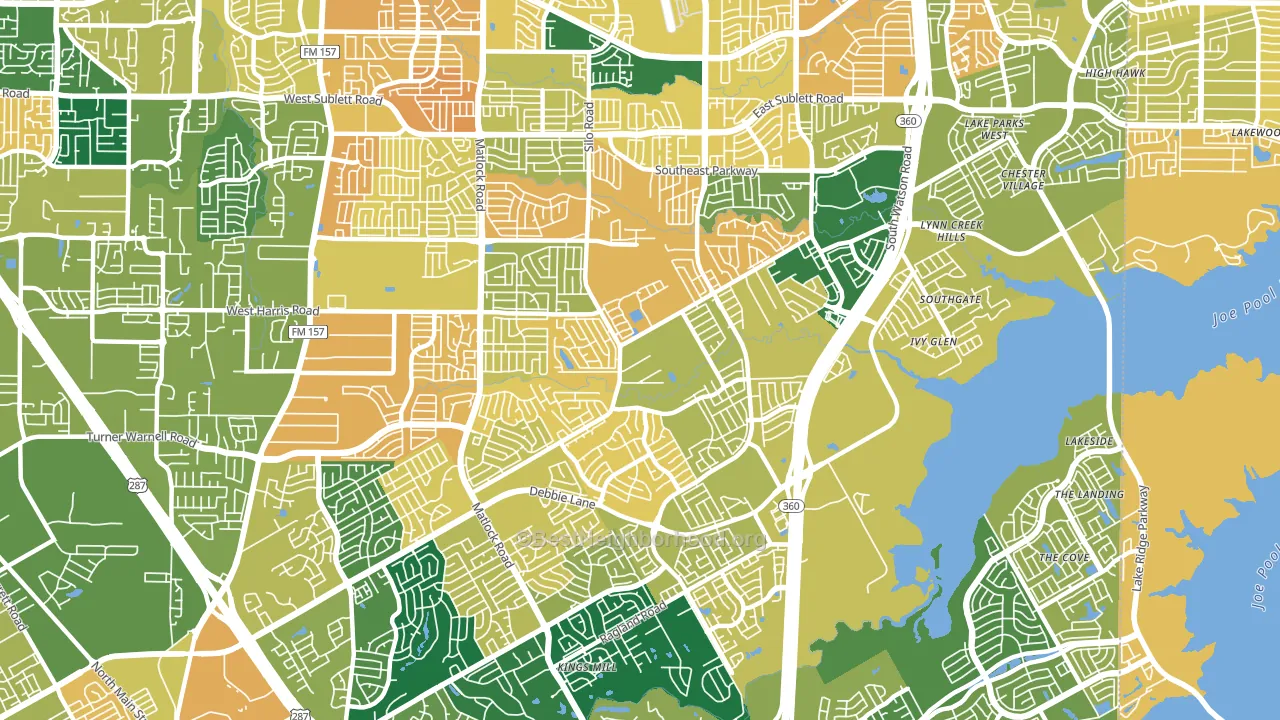 76002, TX block-group voter-turnout map