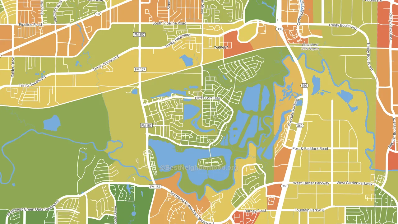 76005, TX block-group voter-turnout map