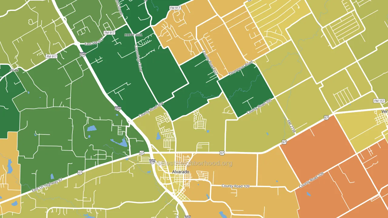 76009, TX block-group voter-turnout map