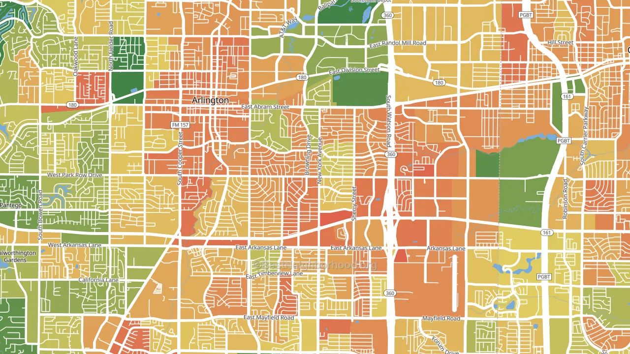 76010, TX block-group voter-turnout map
