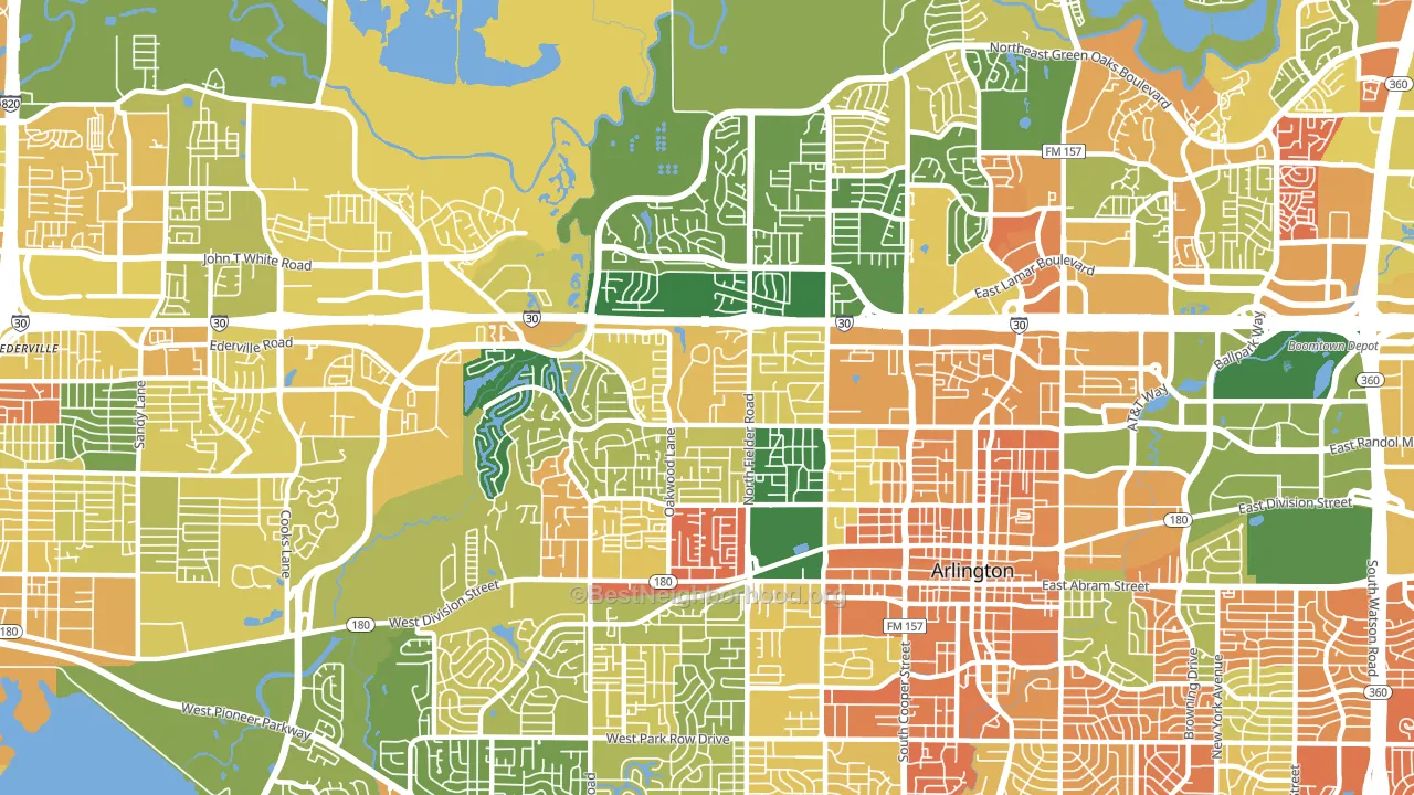 76012, TX block-group voter-turnout map
