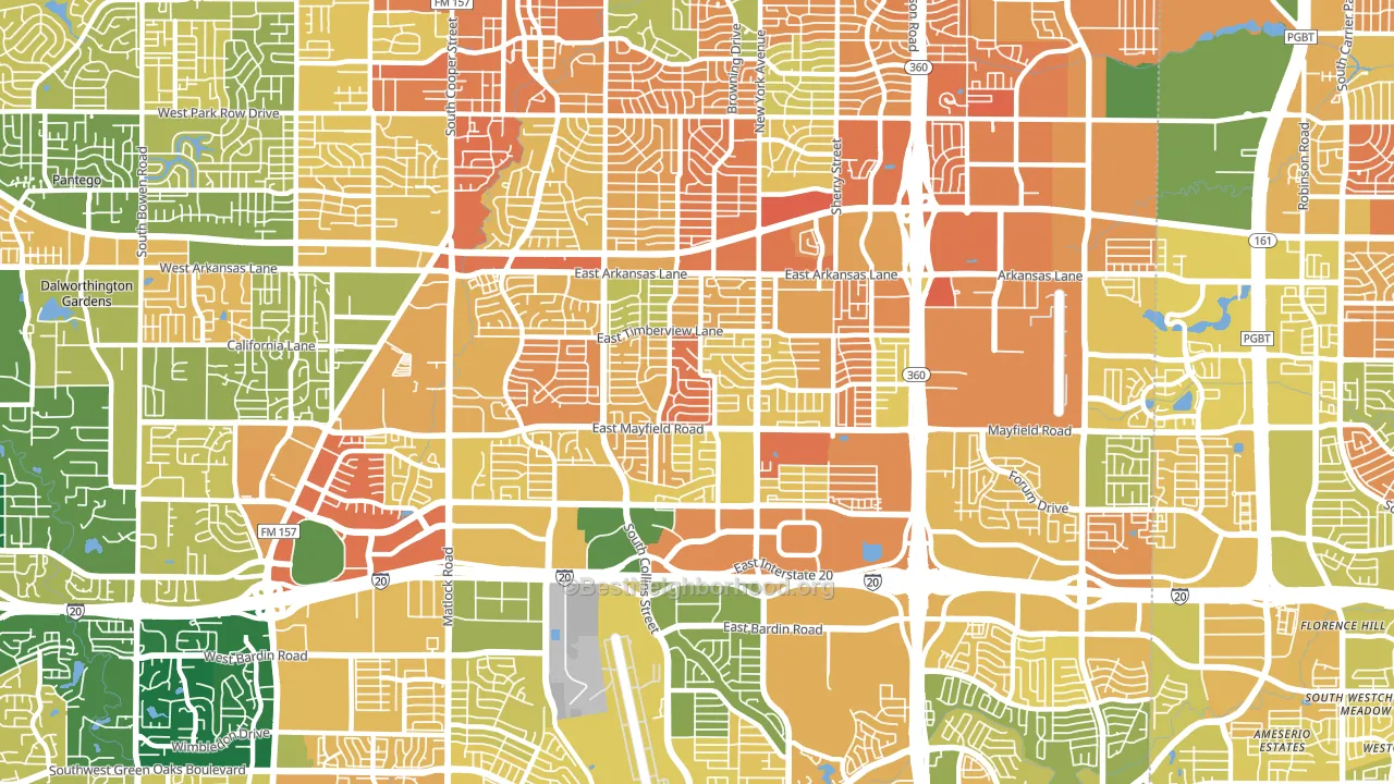 76014, TX block-group voter-turnout map