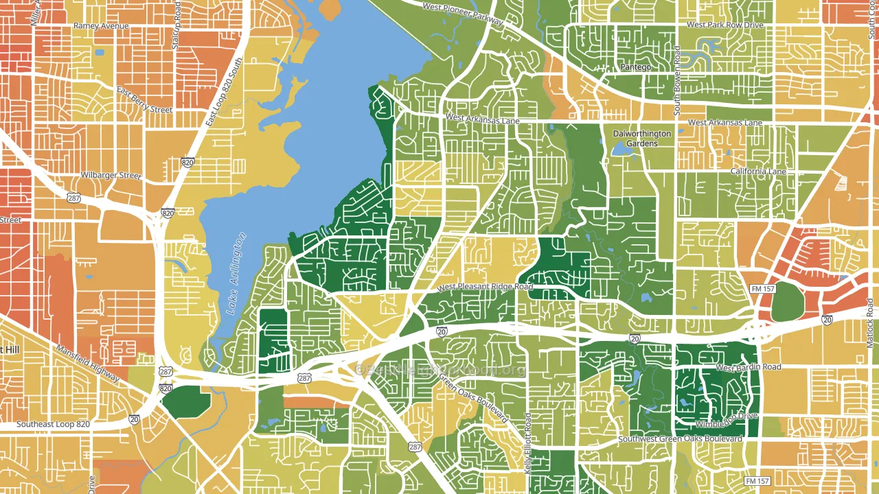 76016, TX block-group voter-turnout map