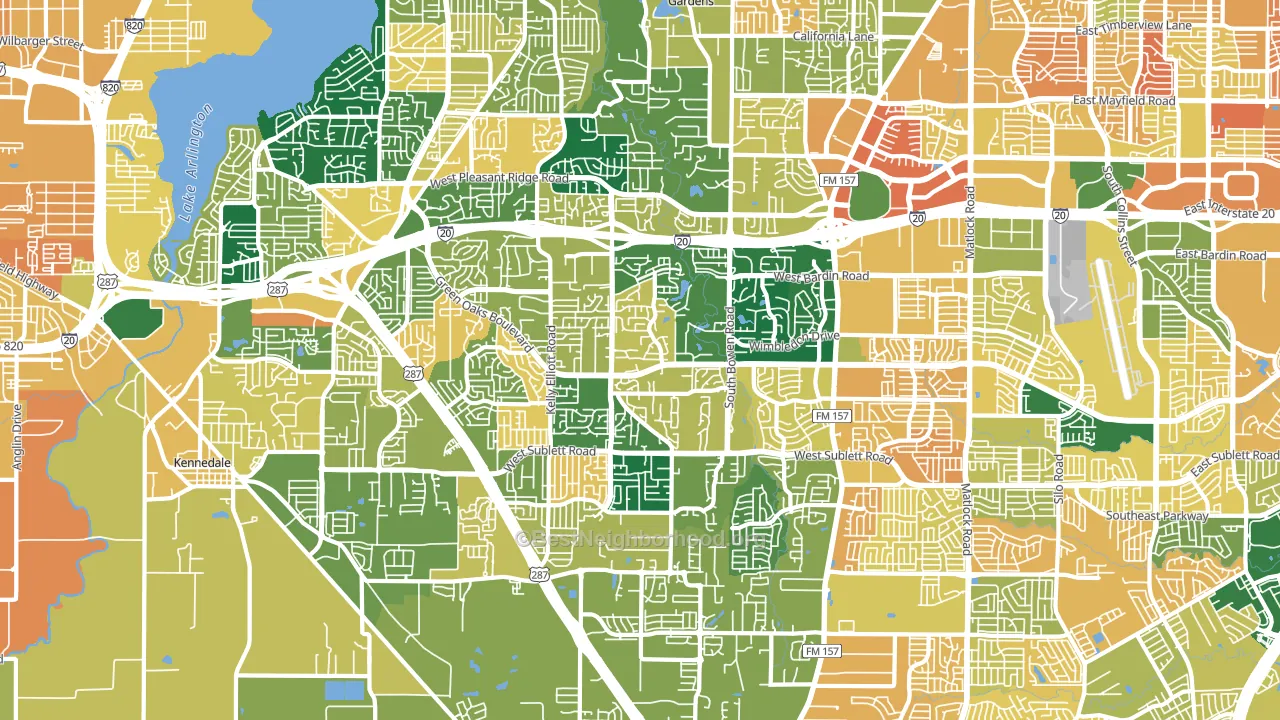 76017, TX block-group voter-turnout map