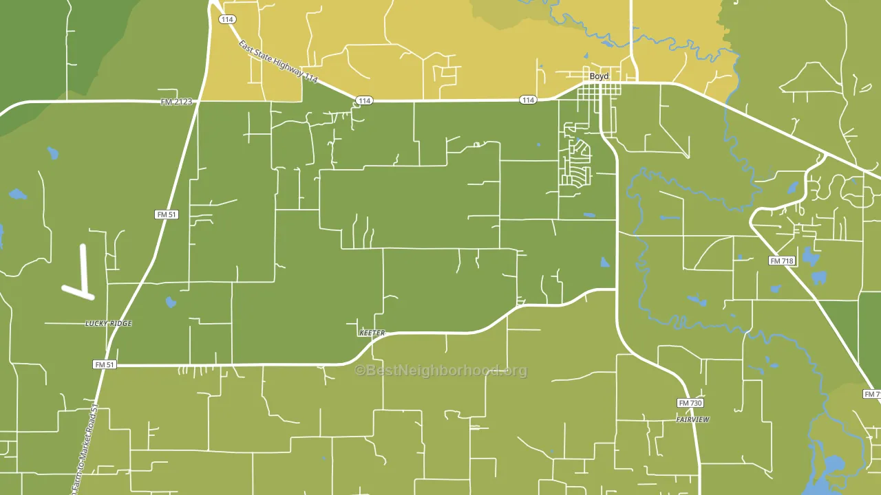 76023, TX block-group voter-turnout map