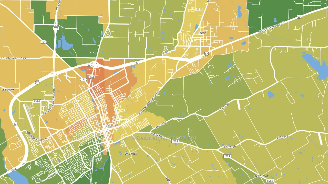 76031, TX block-group voter-turnout map