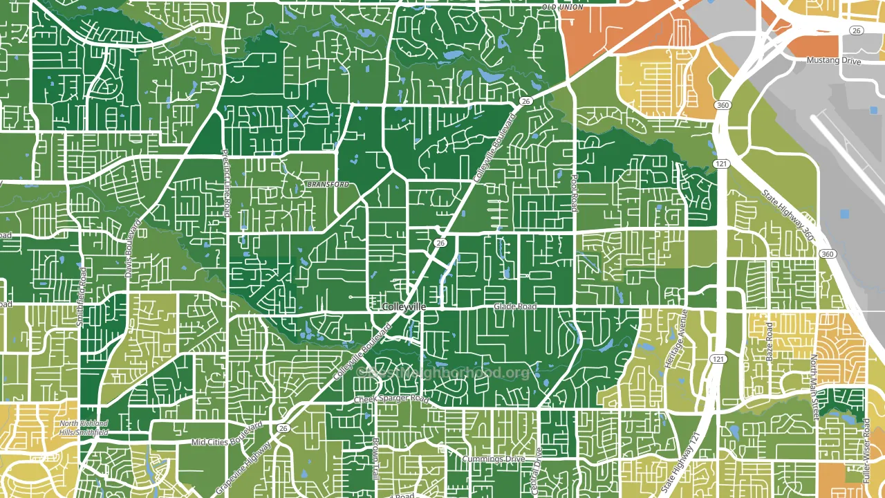 76034, TX block-group voter-turnout map