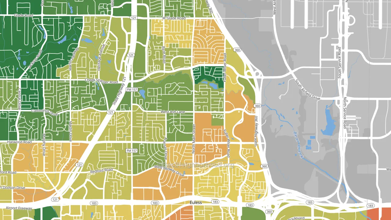 76039, TX block-group voter-turnout map