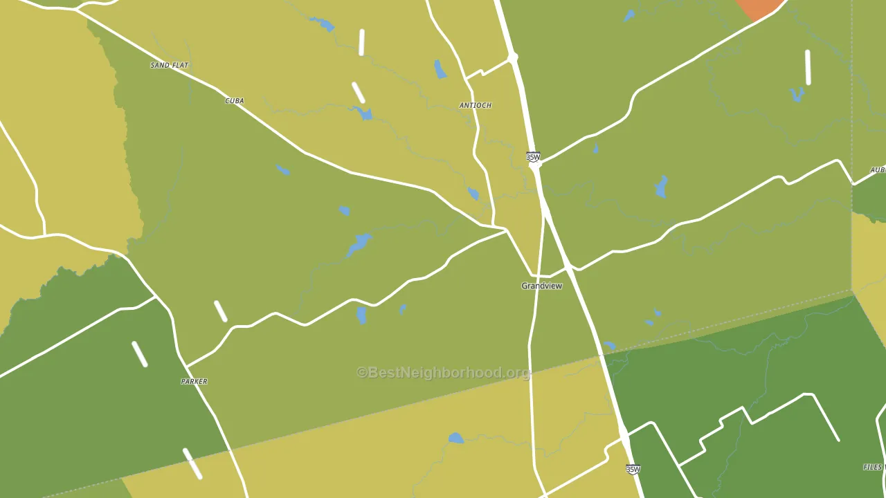 76050, TX block-group voter-turnout map