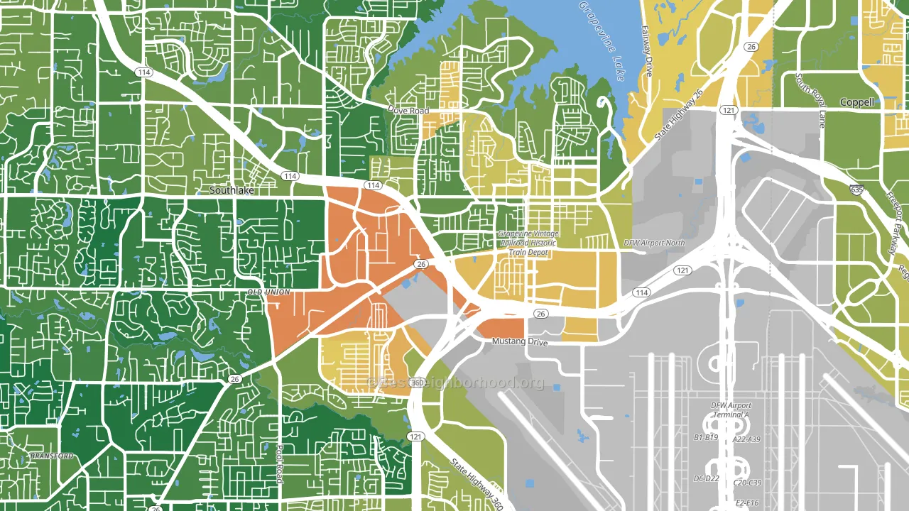 76051, TX block-group voter-turnout map