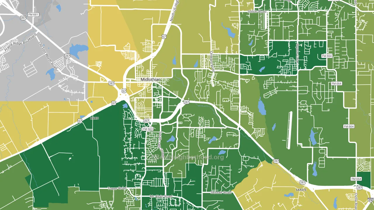 76065, TX block-group voter-turnout map