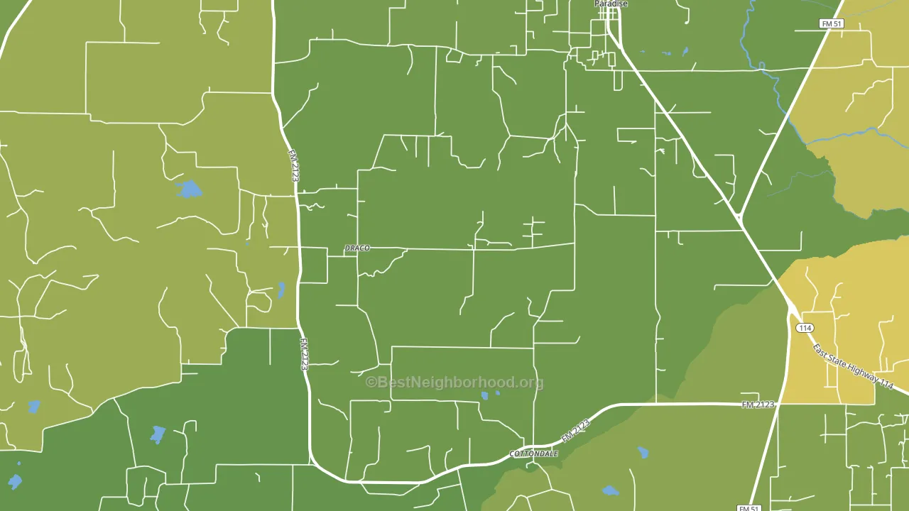 76073, TX block-group voter-turnout map