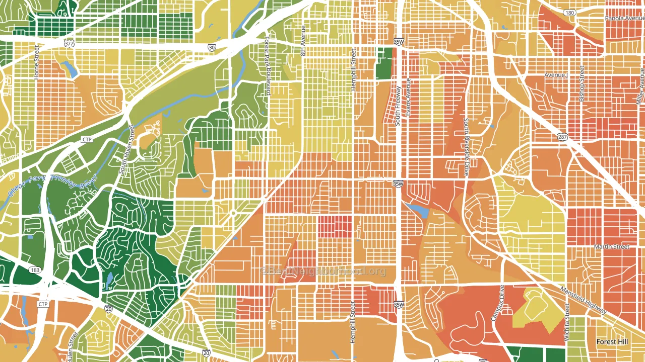 76110, TX block-group voter-turnout map