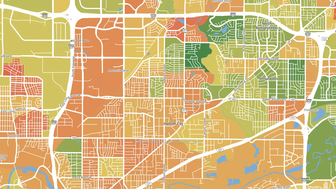 76117, TX block-group voter-turnout map