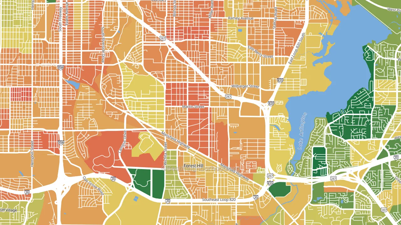76119, TX block-group voter-turnout map