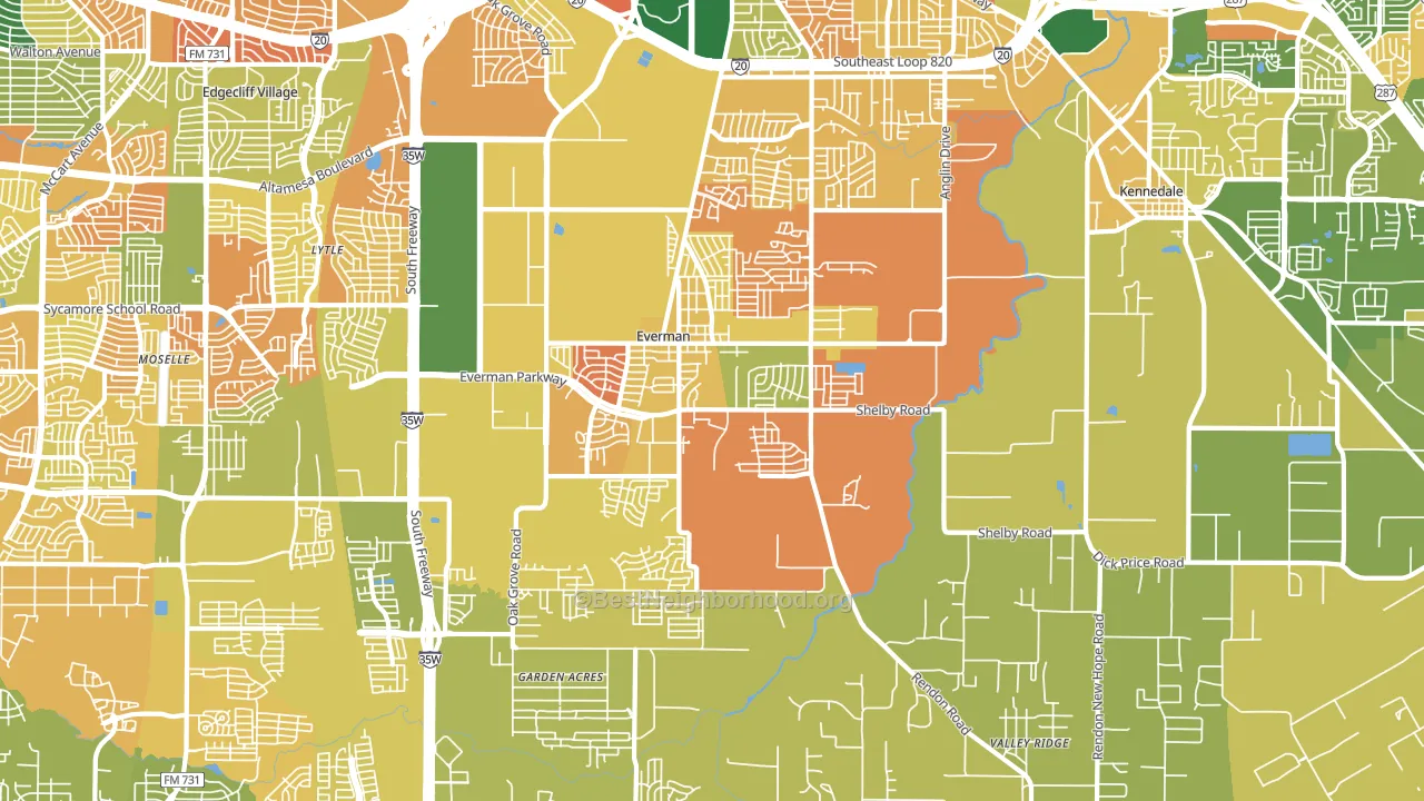 76140, TX block-group voter-turnout map