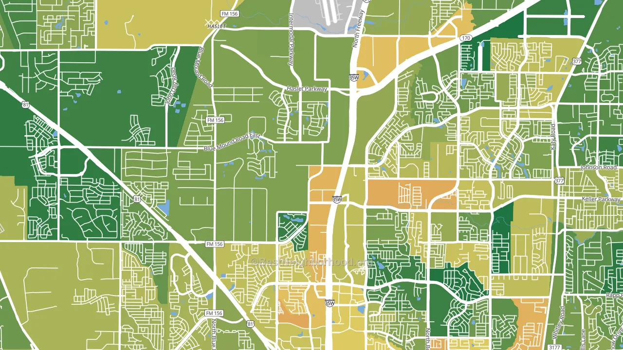 76177, TX block-group voter-turnout map
