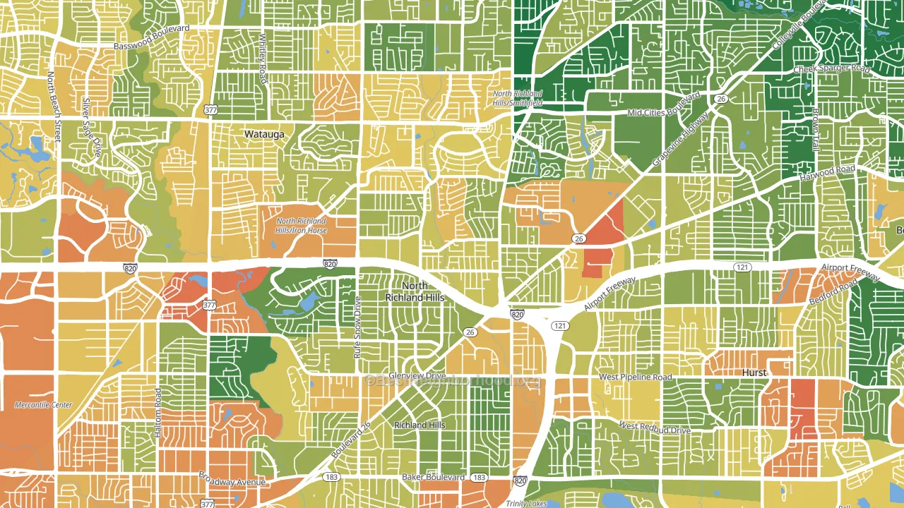 76180, TX block-group voter-turnout map