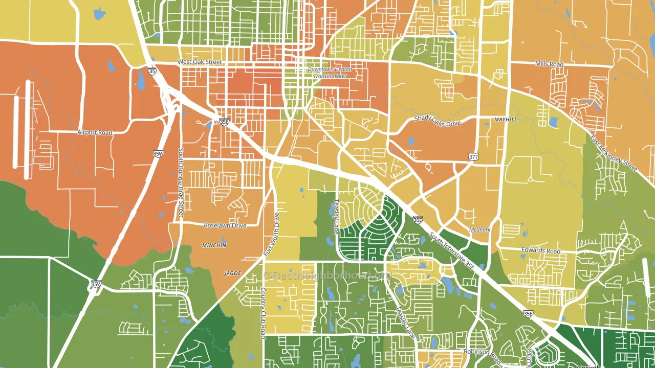 76205, TX block-group voter-turnout map