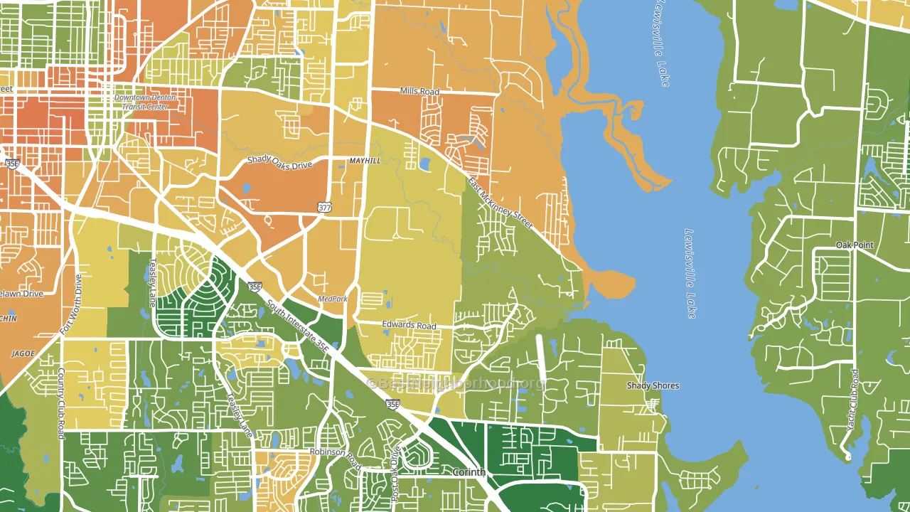76208, TX block-group voter-turnout map
