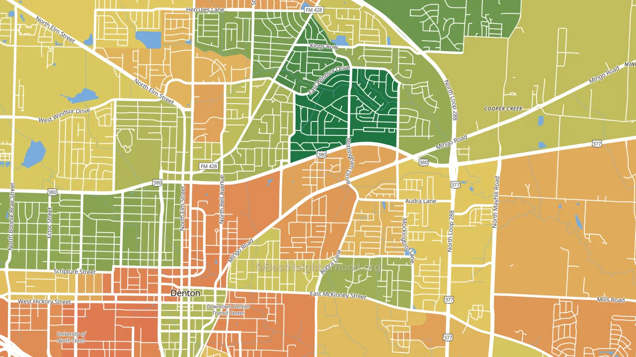 76209, TX block-group voter-turnout map