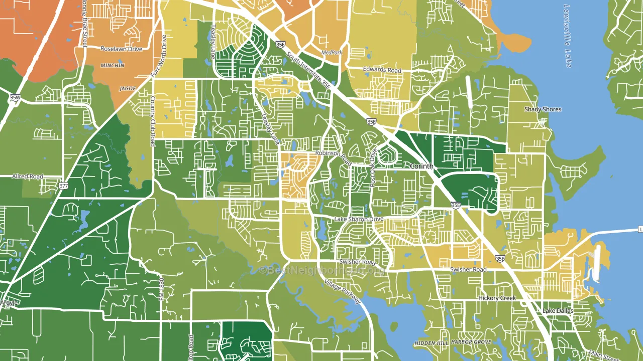 76210, TX block-group voter-turnout map