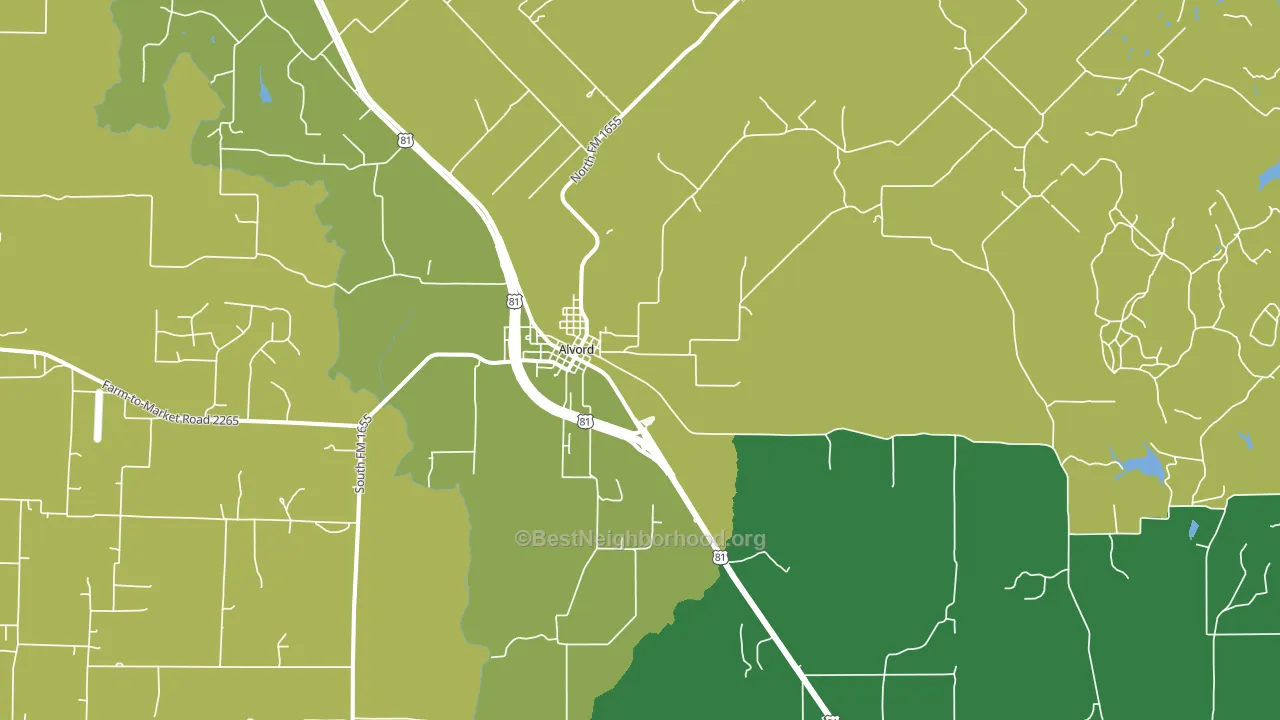 76225, TX block-group voter-turnout map