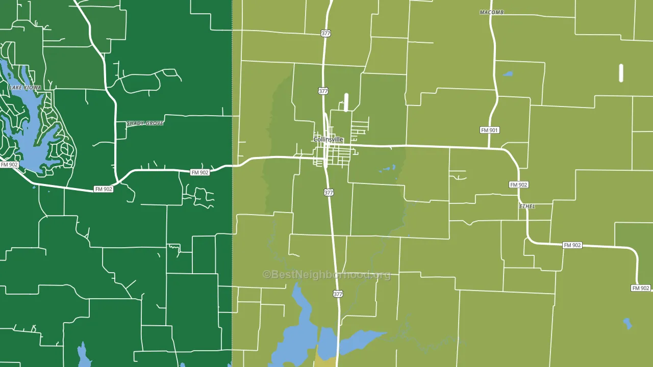 76233, TX block-group voter-turnout map