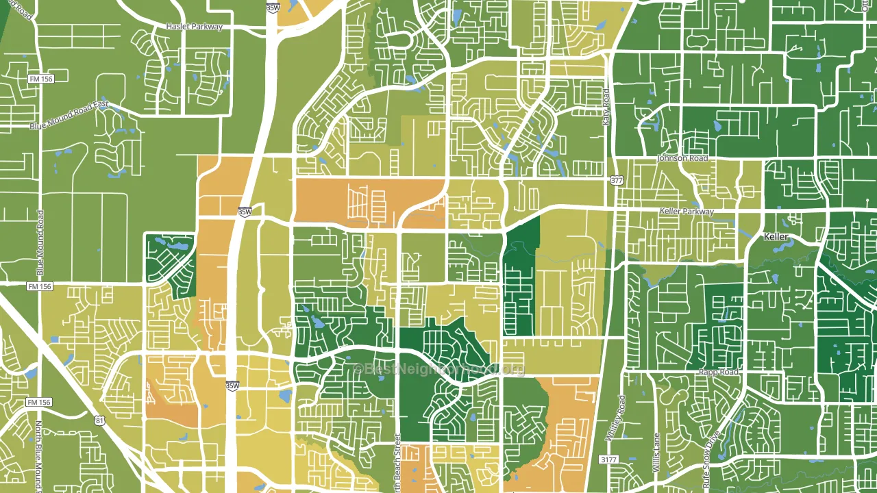 76244, TX block-group voter-turnout map