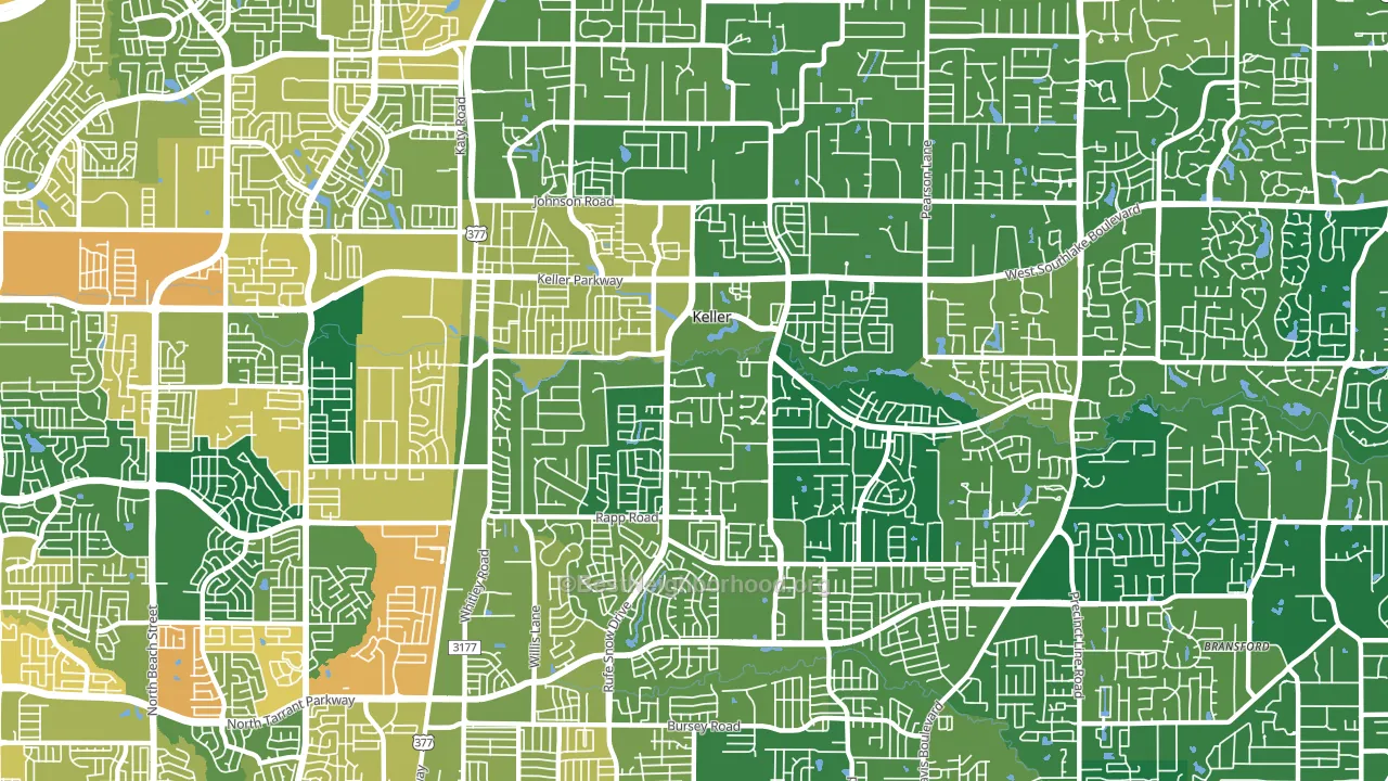 76248, TX block-group voter-turnout map