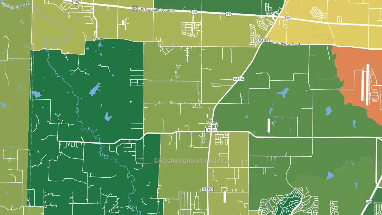 76259, TX block-group voter-turnout map