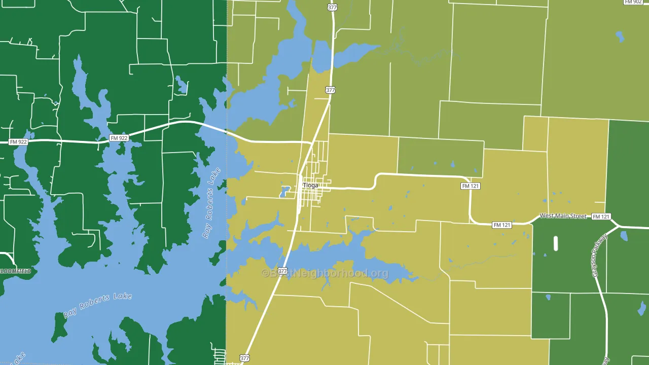 76271, TX block-group voter-turnout map