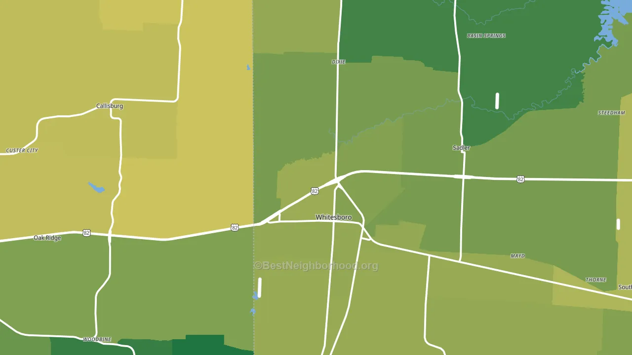 76273, TX block-group voter-turnout map