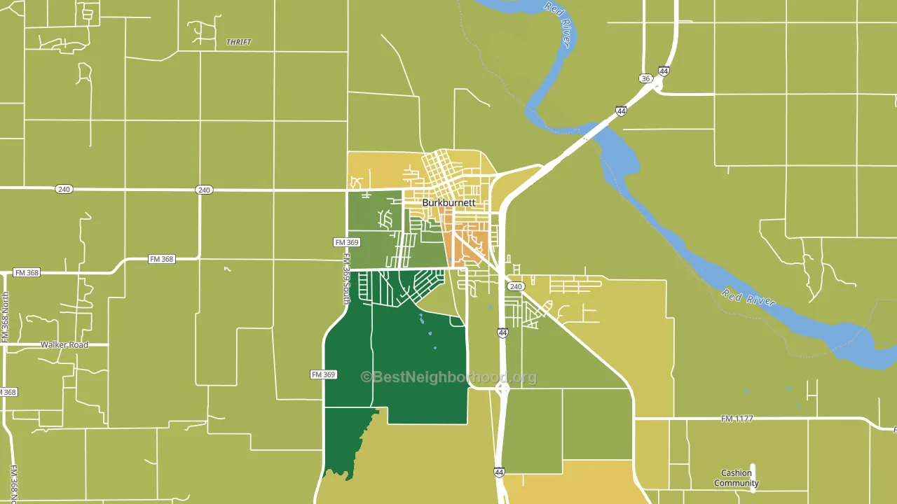 76354, TX block-group voter-turnout map