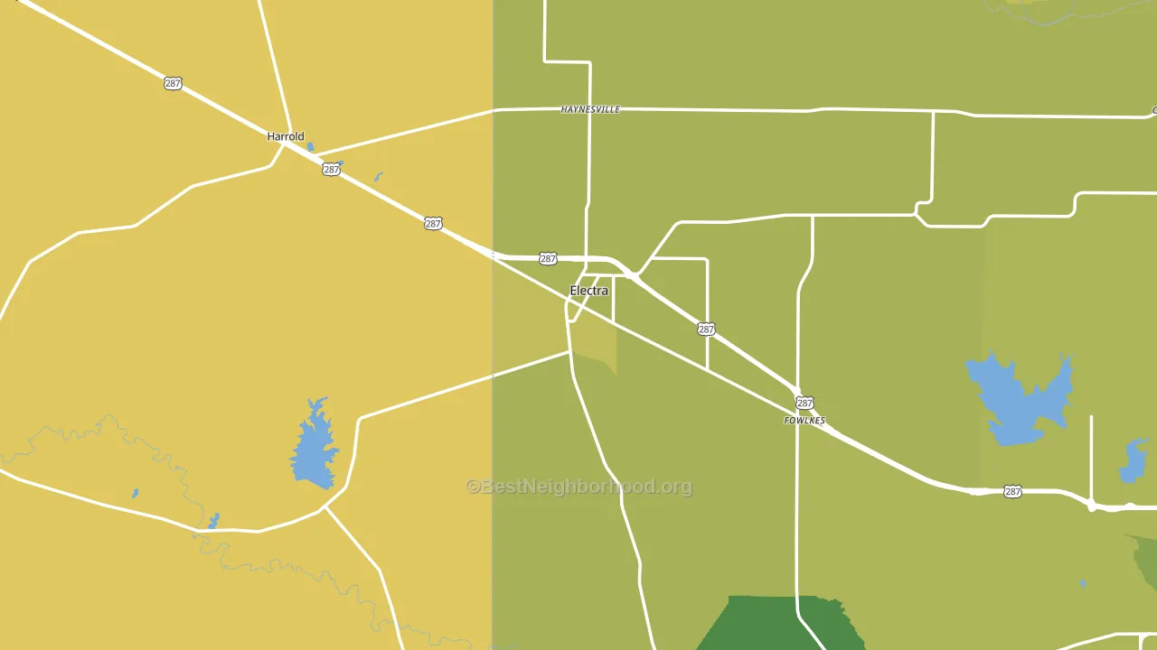 76360, TX block-group voter-turnout map