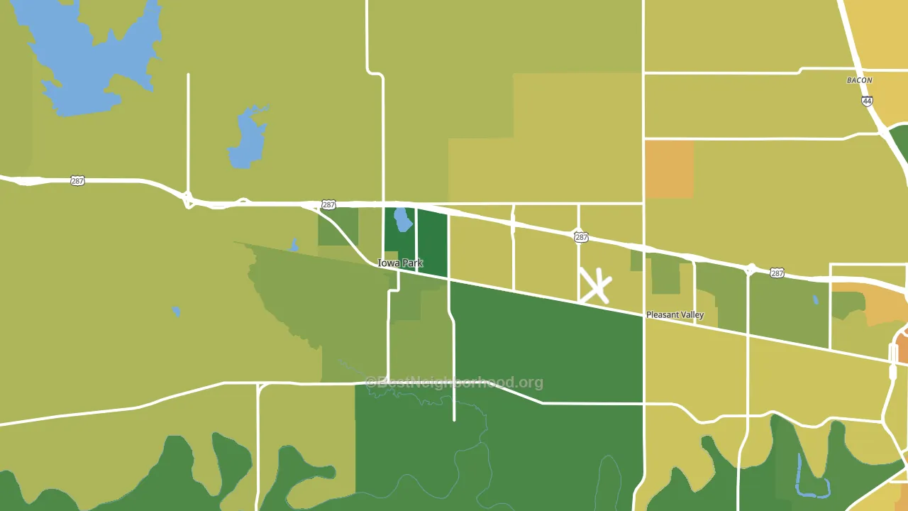 76367, TX block-group voter-turnout map