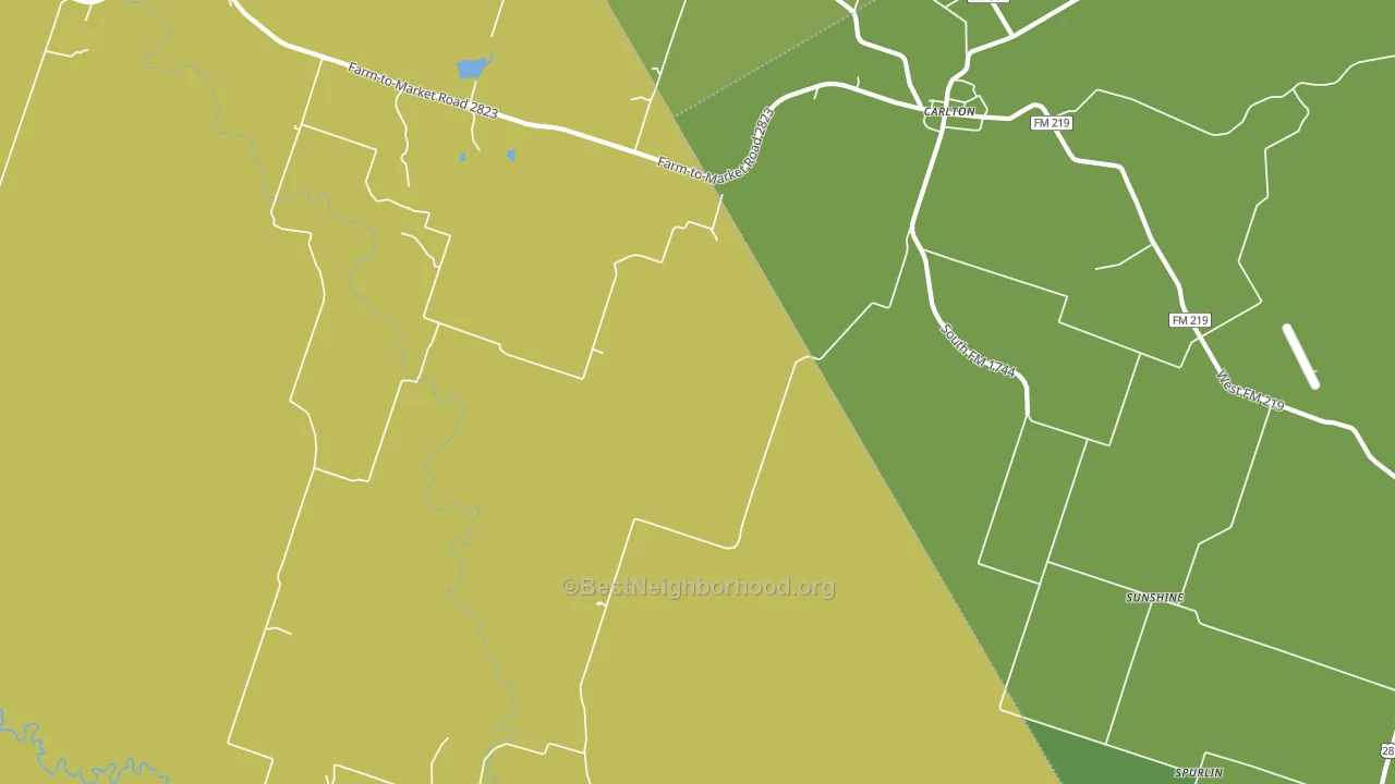 76436, TX block-group voter-turnout map
