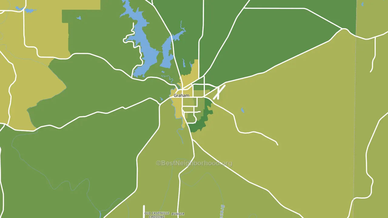 76450, TX block-group voter-turnout map