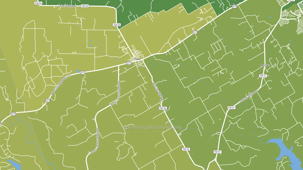 76476, TX block-group voter-turnout map